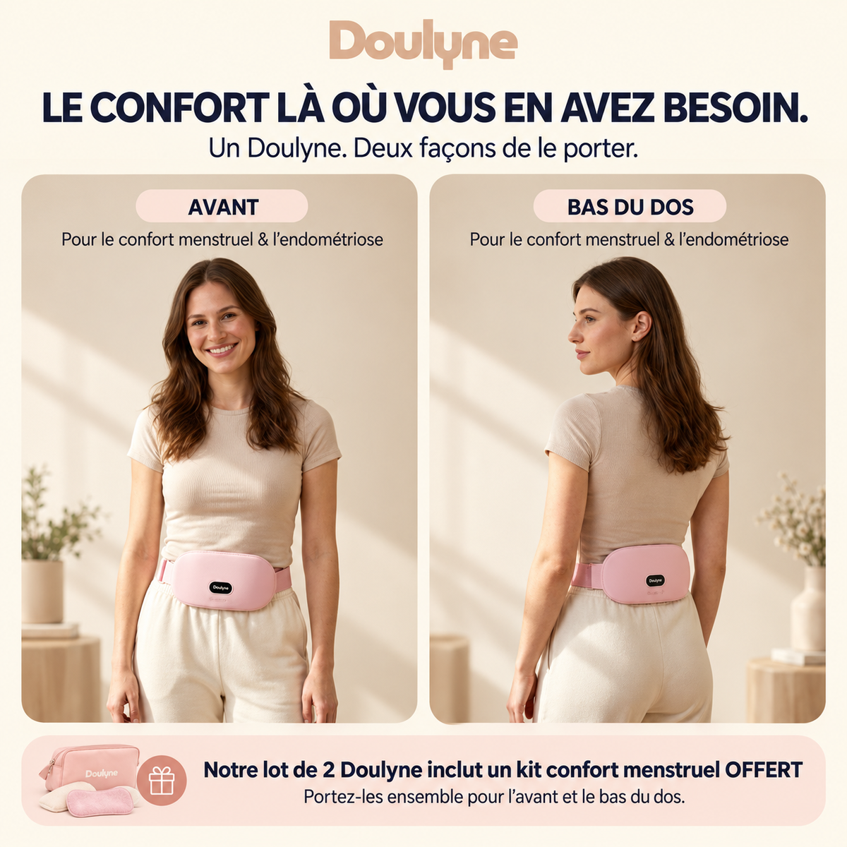 Doulyne™ — Ceinture Chauffante Intelligente pour le Confort Menstruel